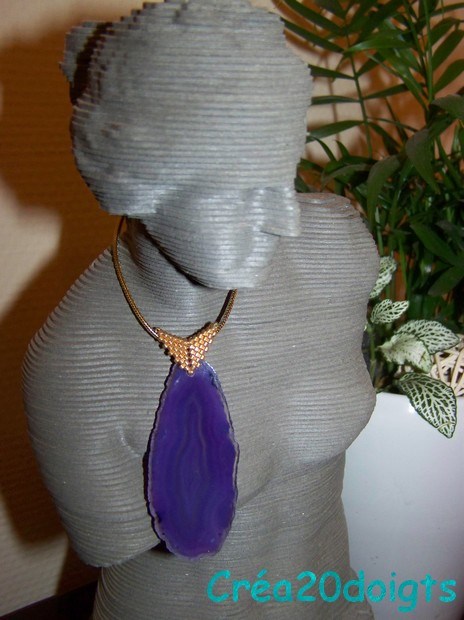Tranche D'agate Parme.